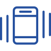 Icon für Telefonie in blau